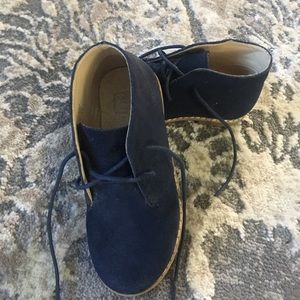 Blue leather shoes by Janie and Jack